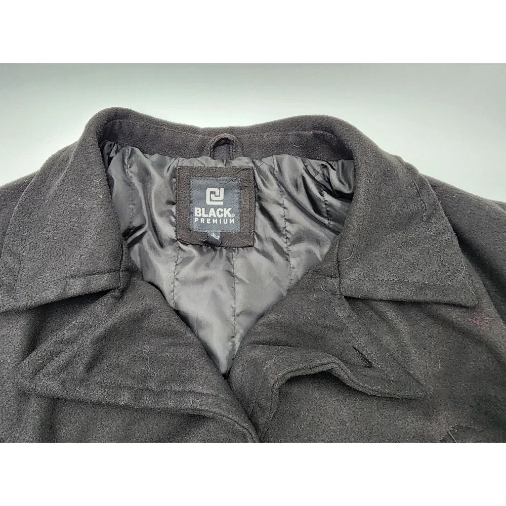 Black‎ Premium Wool Blend Coat Womens L